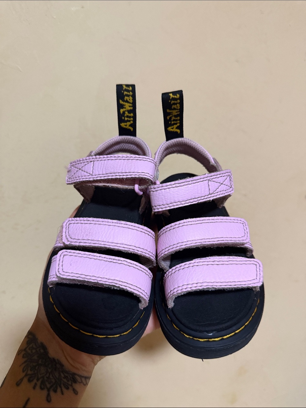Dr. Martens Kids Lavender Triple-Strap Sandals